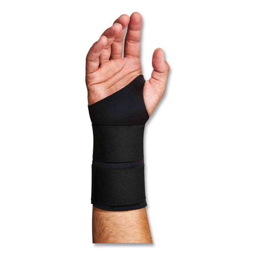 ProFlex 675 Ambidextrous Double Strap Wrist Support, Medium, Fits Left/Right Hand, Black, Ships in 1-3 Business Days