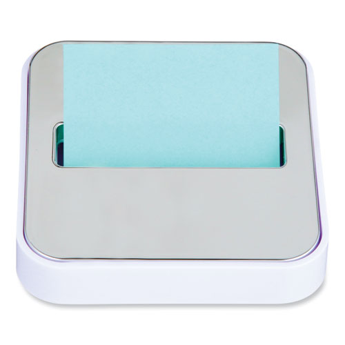 Image of Post-It® Pop-Up Notes Super Sticky Steel Top Dispenser, For 3 X 3 Pads, White/Steel