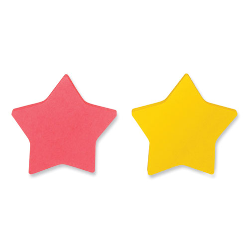 Image of Die-Cut Star Shaped Notepads, 2.6" x 2.6", Assorted Colors, 75 Sheets/Pad, 2 Pads/Pack
