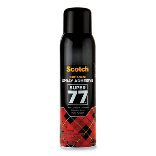Image of Scotch® Super 77 Multipurpose Spray Adhesive, 13.57 Oz, Dries Clear