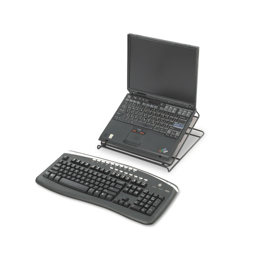 Image of Onyx Mesh Laptop Stand, 12.25" x 12.25" x 2", Black