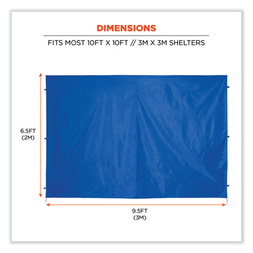 Shax 6054 Pop-Up Tent Sidewall Kit, Single Skin, 10 ft x 10 ft, Polyester, Blue, Ships in 1-3 Business Days