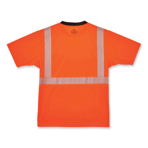 GloWear 8280BK Class 2 Performance T-Shirt with Black Bottom, Polyester, 3X-Large, Orange, Ships in 1-3 Business Days