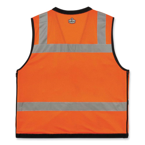 GloWear 8253HDZ Class 2 Heavy-Duty Mesh Surveyors Vest, Polyester, Small/Medium, Orange, Ships in 1-3 Business Days