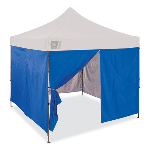 Ergodyne® Shax 6054 Pop-Up Tent Sidewall Kit, Single Skin, 10 Ft X 10 Ft, Polyester, Blue, Ships In 1-3 Business Days