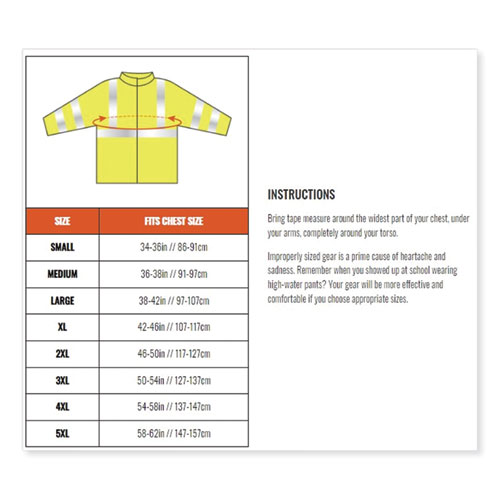 GloWear 8386 Class 3 Hi-Vis Outer Shell Jacket, Polyester, X-Large, Lime