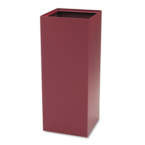 Safco® Public Square Recycling Receptacles, Can Recycling, 37 Gal, Steel, Burgundy, Ships In 1-3 Business Days