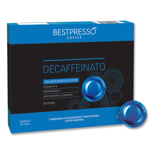 Bestpresso® Nespresso Professional Decaffeinato Coffee Pods, 0.21 Oz, 50/Box