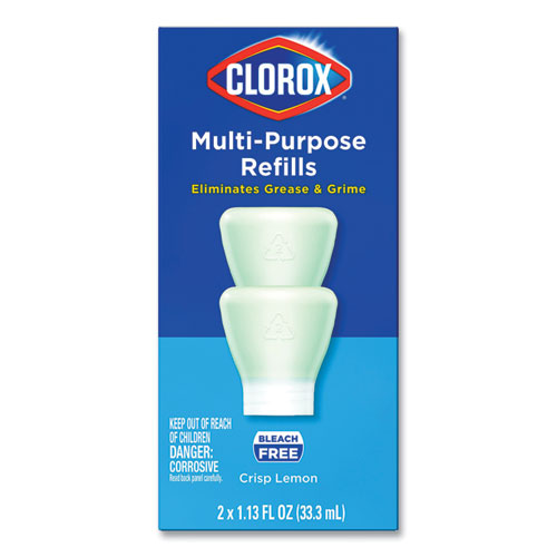 Image of Clorox® Clorox Multipurpose Degreaser Cleaner Refill Pods, Crisp Lemon Scent, 2 Pods/Box, 8 Boxes/Carton