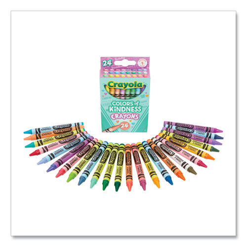 Image of Crayola® Colors Of Kindness Crayons, Assorted, 24/Pack