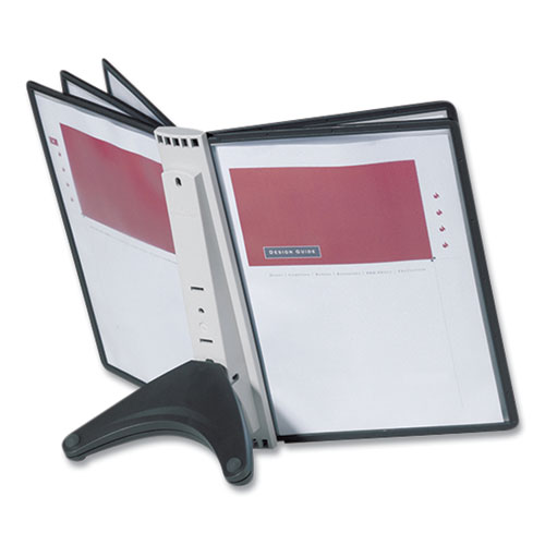 Image of Durable® Sherpa Soho Document Holder, 10 Panels, 13.5 X 3 X 10.38, Black Borders