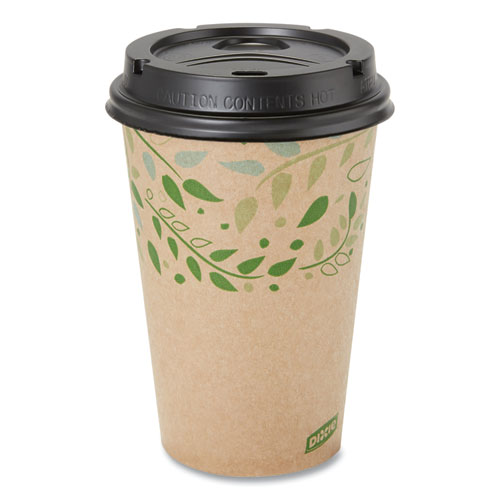 EcoSmart Recycled Hot/Cold Cups, 16 oz, Kraft/Green, 1,000/Carton