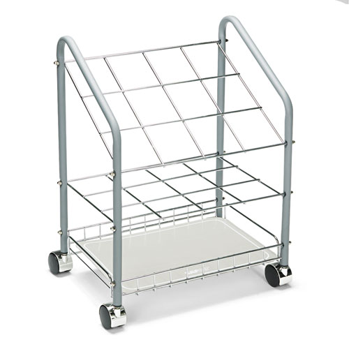 WIRE ROLL/FILES, 12 COMPARTMENTS, 18W X 12.75D X 24.5H, GRAY