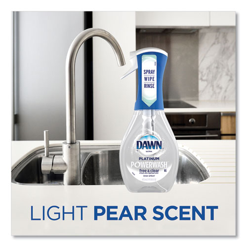 Image of Platinum Powerwash Dish Spray, Free & Clear, Unscented, 16 oz Spray Bottle