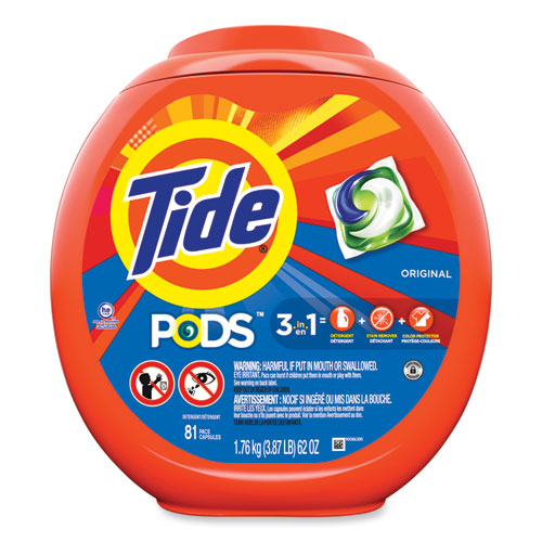 Tide® PODS Laundry Detergent, Clean Breeze, 36 oz Tub, 42 Pacs/Tub, 4 Tubs/Carton