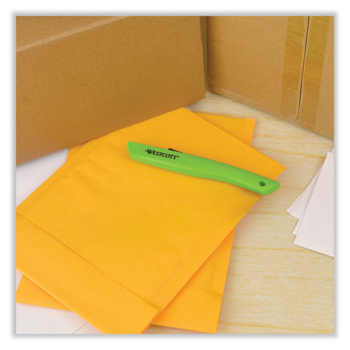 Image of Westcott® Safety Ceramic Blade Box Cutter, 0.5" Blade, 6.15" Plastic Handle, Green