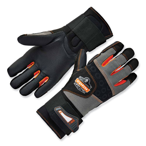 ergodyne® ProFlex 9012 Certified AV Gloves + Wrist Support, Black, Small, Pair, Ships in 1-3 Business Days