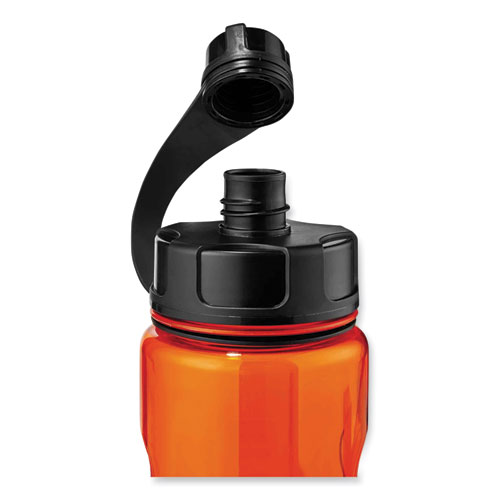 Chill-Its 5151 Plastic Wide Mouth Water Bottle, 34 oz, Orange