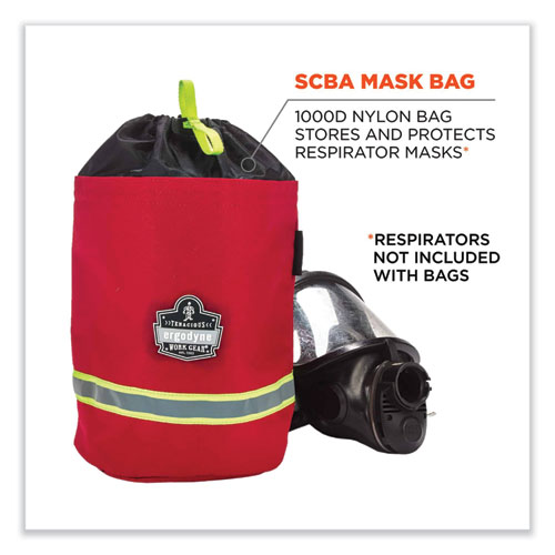Image of Ergodyne® Arsenal 5080 Scba Mask Bag , 8.5 X 8.5 X 14, Red, Ships In 1-3 Business Days