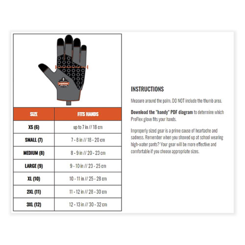 ProFlex 910 Half-Finger Impact Gloves + Wrist Support, Black, 2X-Large, Pair, Ships in 1-3 Business Days