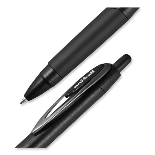 207 Plus+ Gel Pen, Retractable, Medium 0.7 mm, Black Ink, Black Barrel, 4/Pack