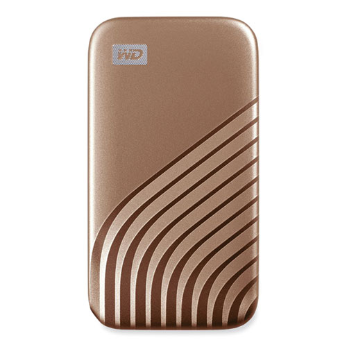 Wd My Passport External Solid State Drive, 1 Tb, Usb 3.2, Gold