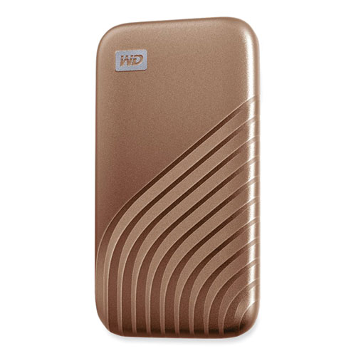 Image of Wd My Passport External Solid State Drive, 1 Tb, Usb 3.2, Gold