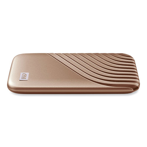 Image of Wd My Passport External Solid State Drive, 1 Tb, Usb 3.2, Gold