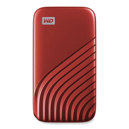 Wd My Passport External Solid State Drive, 1 Tb, Usb 3.2, Red