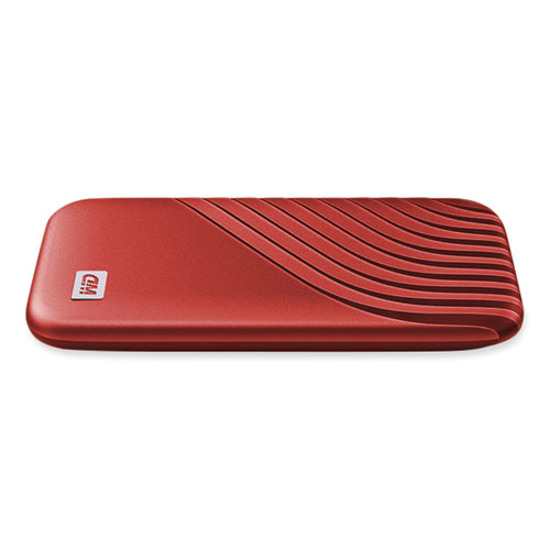 Image of Wd My Passport External Solid State Drive, 1 Tb, Usb 3.2, Red