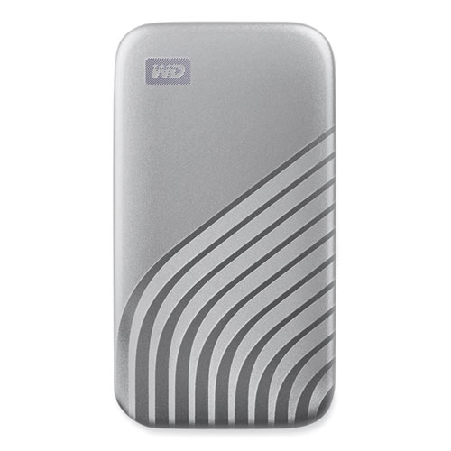 Wd My Passport External Solid State Drive, 1 Tb, Usb 3.2, Silver