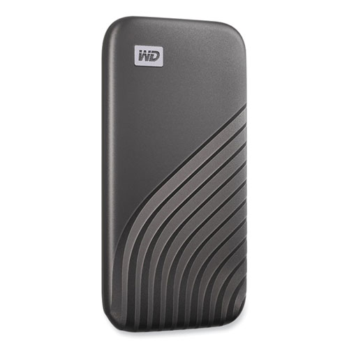 Image of Wd My Passport External Solid State Drive, 500 Gb, Usb 3.2, Gray