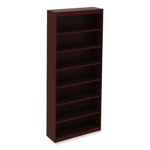 Image of Alera® Valencia Series Square Corner Bookcase, Seven-Shelf, 35.63W X 11.81D X 83.86H, Mahogany