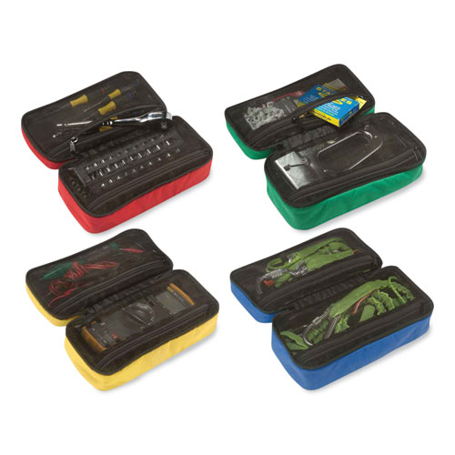 Image of Ergodyne® Arsenal 5875K Four Large Buddy Organizers Colored Kit, 2 Comp, 4.5X10X3.5, Blue/Green/Red/Yellow, Ships In 1-3 Business Days