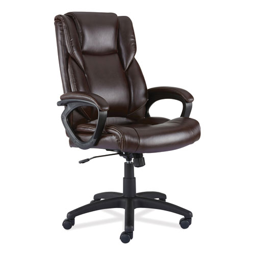 Alera Brosna Series Mid-Back Task Chair, Supports Up to 250 lb, 18.15" to 21.77" Seat Height, Brown Seat/Back, Brown Base