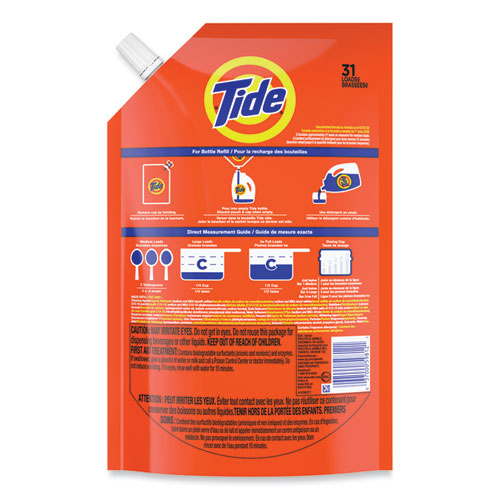 Pouch HE Liquid Laundry Detergent, Tide Original Scent, 35 Loads, 45 oz, 3/Carton