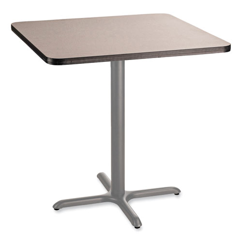 Cafe Table, 36w x 36d x 36h, Square Top/X-Base, Gray Nebula Top, Gray Base, Ships in 7-10 Business Days