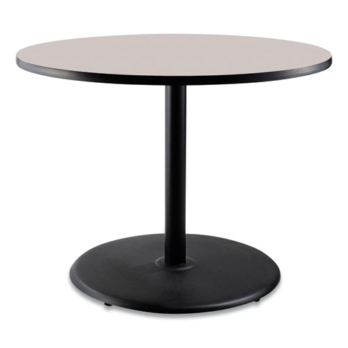 Cafe Table, 36" Diameter x 30h, Round Top/Base, Gray Nebula Top, Black Base, Ships in 7-10 Business Days