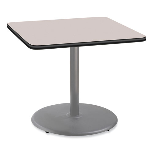 Cafe Table, 36w x 36d x 30h, Square Top/Round Base, Gray Nebula Top, Gray Base, Ships in 7-10 Business Days