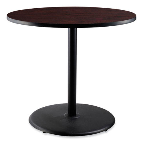 Cafe Table, 36" Diameter x 36h, Round Top/Base, Mahogany Top, Black Base, Ships in 7-10 Business Days