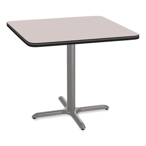 Cafe Table, 36w x 36d x 30h, Square Top/X-Base, Gray Nebula Top, Gray Base, Ships in 7-10 Business Days