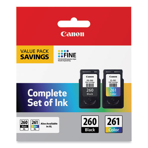 Image of Canon® 3725C006 (Cl-261/Pg-260) Ink, Black/Color