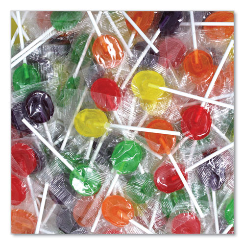 Image of Office Snax® Lick Stix Suckers, Randomly Assorted Flavors, 1.85 Lb/Bag