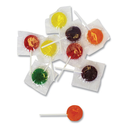 Image of Office Snax® Lick Stix Suckers, Randomly Assorted Flavors, 1.85 Lb/Bag