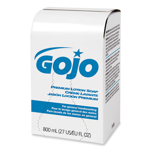 Image of Gojo® Premium Lotion Soap, Waterfall, 800 Ml Bag-In-Box Refill, 12/Carton