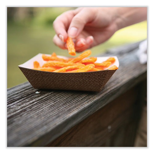 Hearthstone Food Trays, 6 oz Capacity, 4.29 x 3.07 x 1.07, Brown, Paper, 1,000/Carton