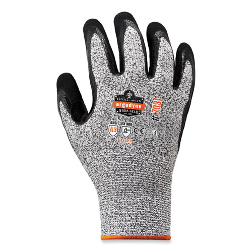 ProFlex 7031 ANSI A3 Nitrile-Coated CR Gloves, Gray, Small, Pair, Ships in 1-3 Business Days