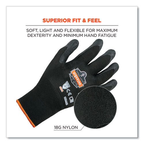 ProFlex 7001 Nitrile-Coated Gloves, Black, Small, Pair, Ships in 1-3 Business Days