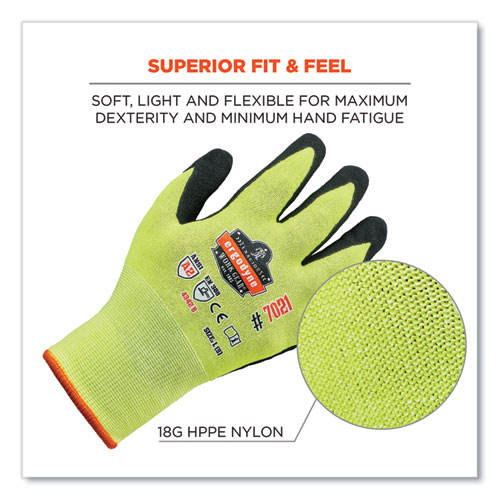 ProFlex 7021-CASE Hi-Vis Nitrile Coated CR Gloves, Lime, Medium, 144 Pairs/Carton, Ships in 1-3 Business Days