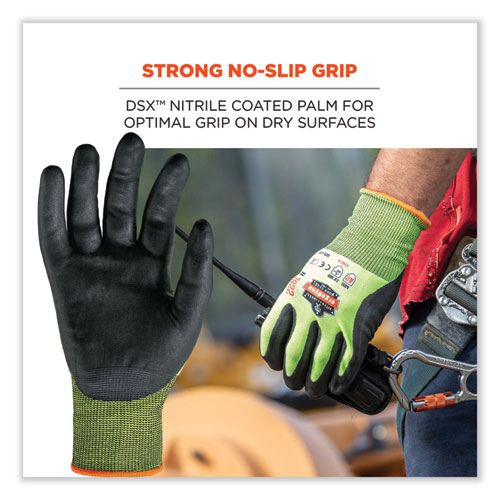 ProFlex 7022-CASE ANSI A2 Coated CR Gloves DSX, Lime, X-Large, 144 Pairs/Carton, Ships in 1-3 Business Days